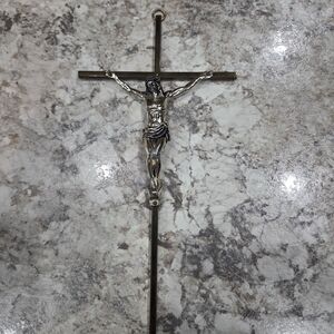 Vintage Brass Crucifix Wall Art